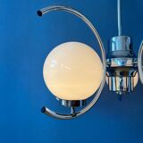 Sputnik chandelier chrome space age