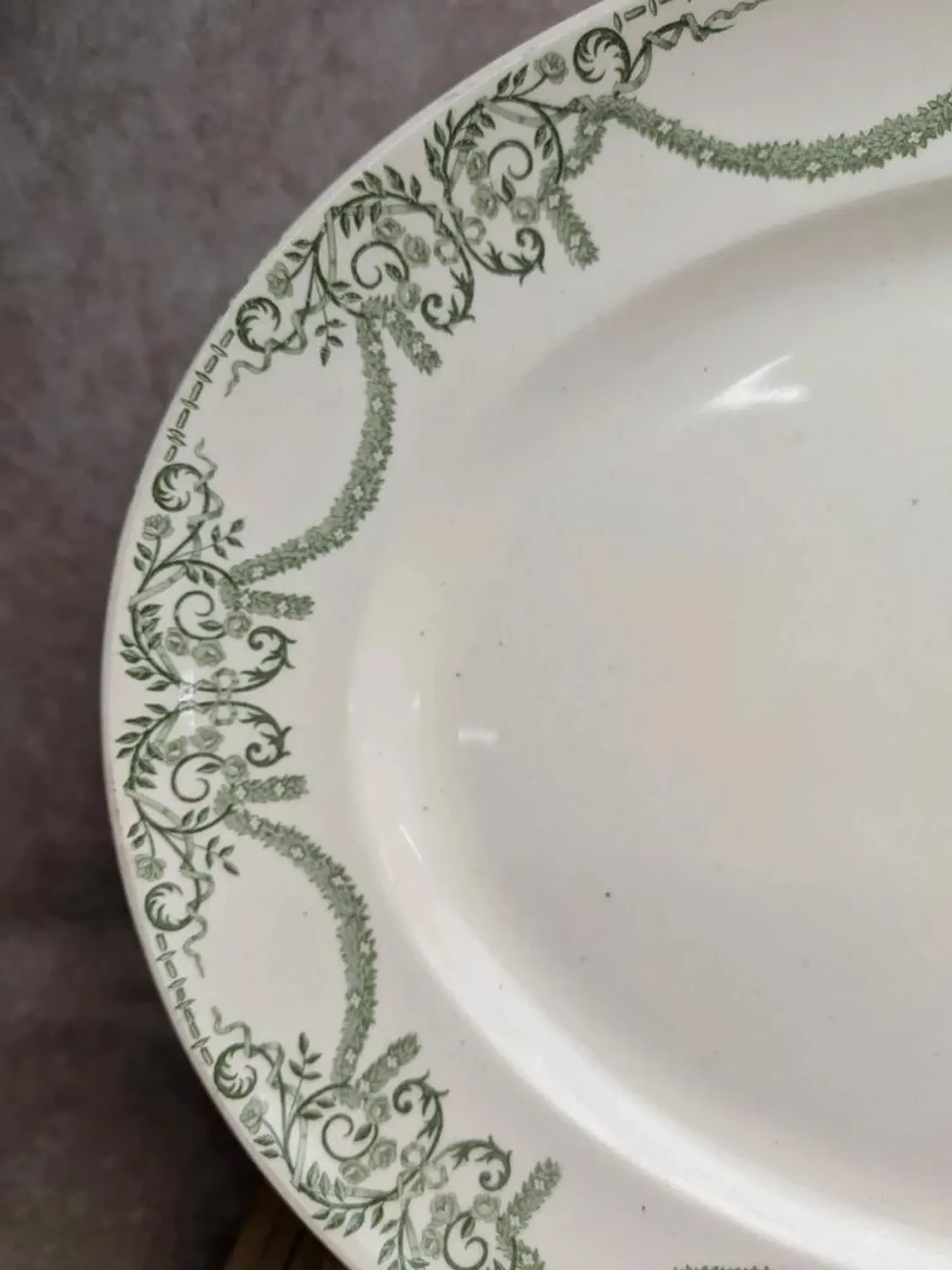 Large oval dish Terre de fer Creil et Montereau Labrador – Napoleon I service