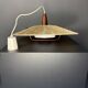 Large Mid-Century Teak and Sisal Cord Hanging Pendant by Temde Leuchten,60s