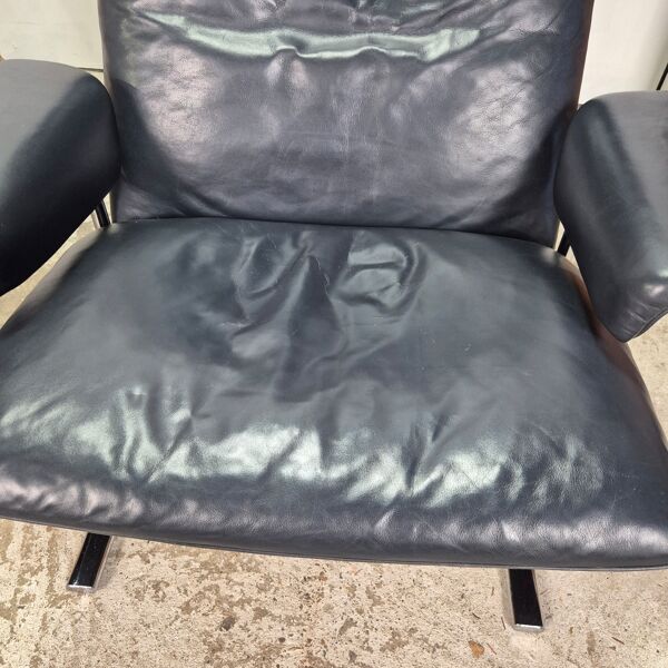 Fixez le prix ! Fauteuils lounge De Sede DS-2030 2x + ottoman, vintage.