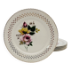Set of 6 flat plates. Digoin Sarreguemines. Bouquet model.