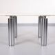 Wolfgang C.R. Mezger Marble on steel coffee table 1980s