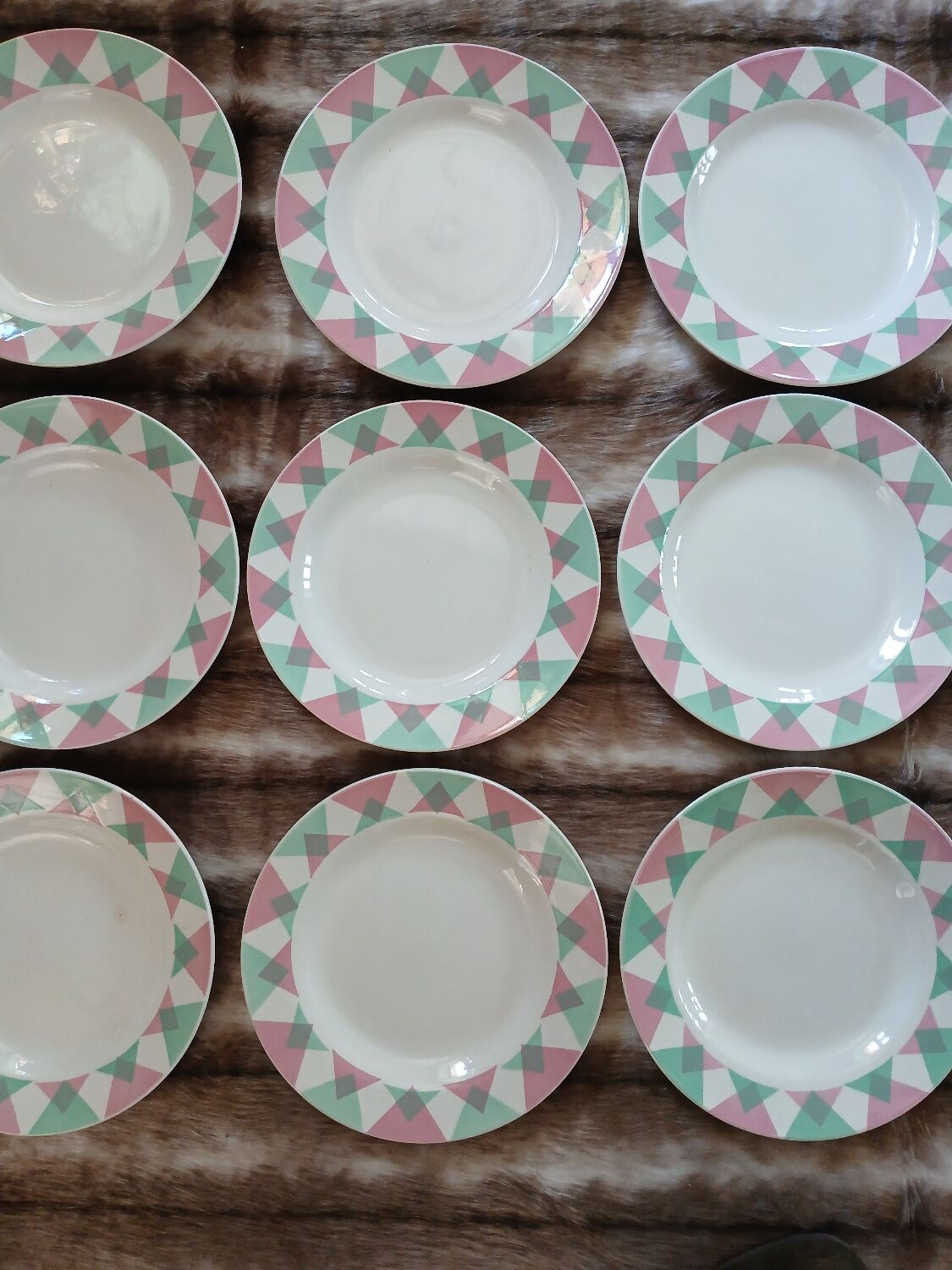 20 antique flat plates from Digoin and Sarreguemines