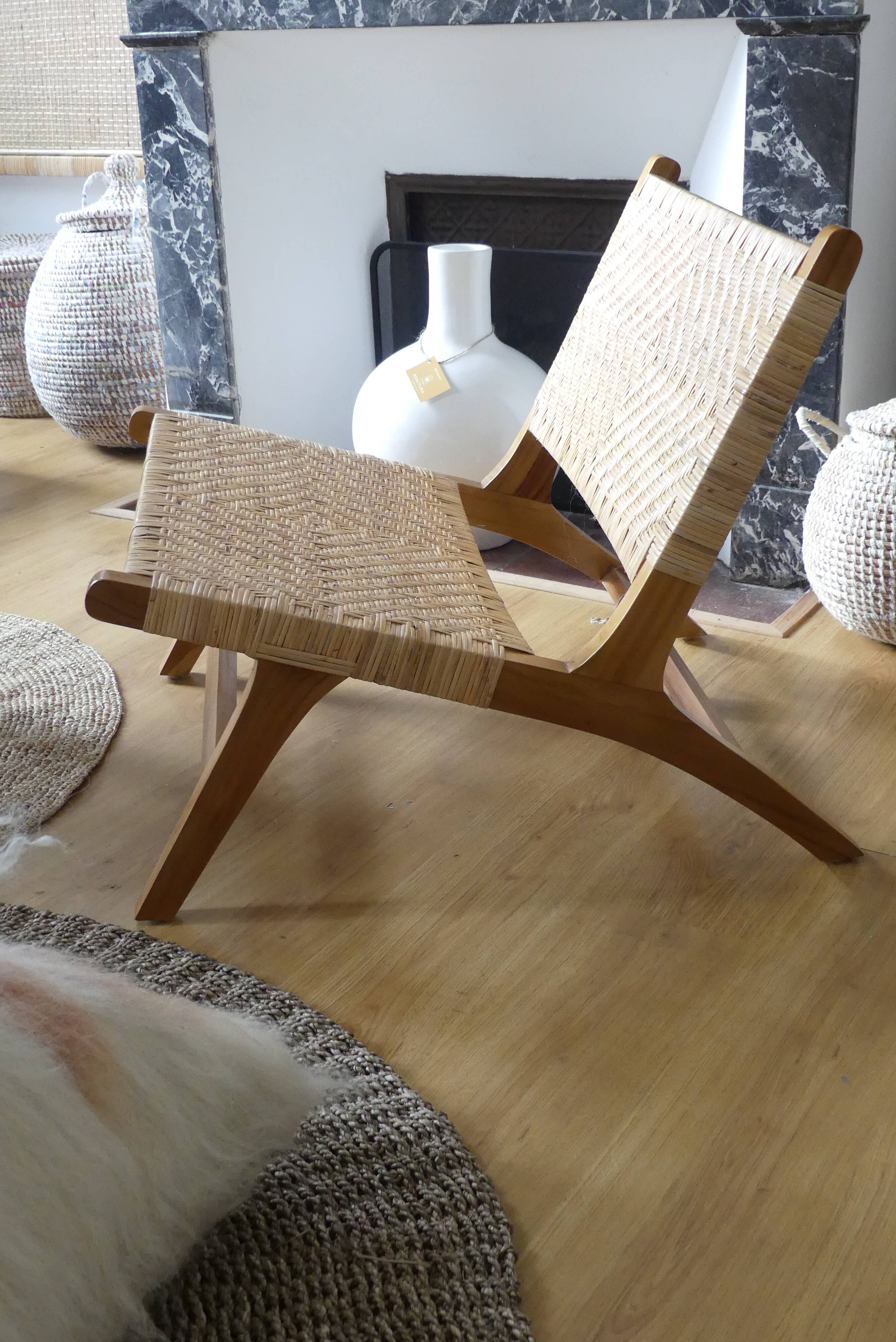 Rattan armchair and teak from bali