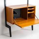 Rare Poul Cadovius standing wall-unit with bar (Denmark, 1960s).
