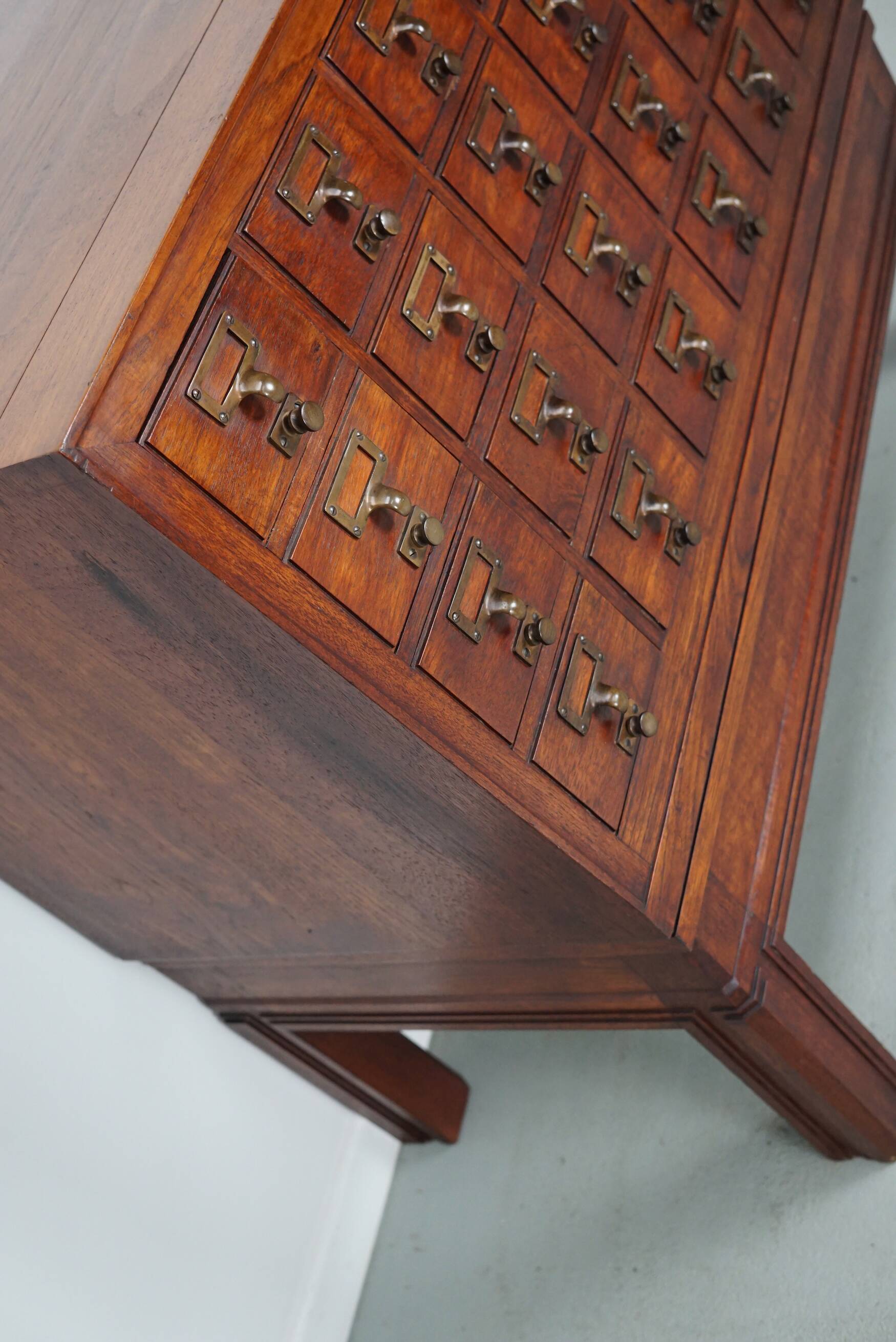 Antique Dutch Oak Apothecary / Filing Cabinet, 1920s