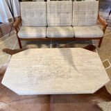 Travertine coffee table 70s