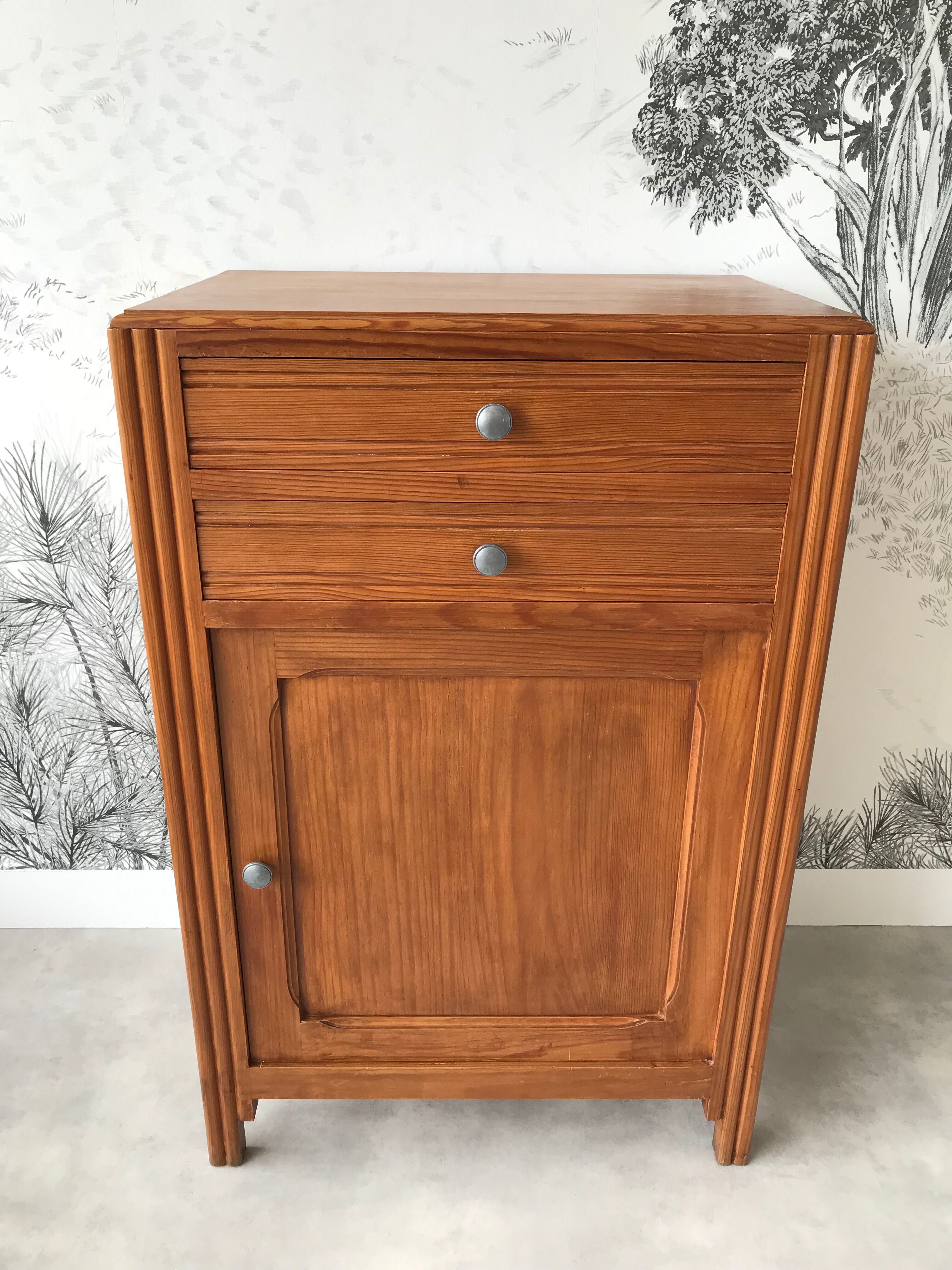 Solid wood sideboard 60's