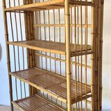 Foldable bamboo shelf from the 60s and 70s