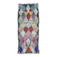 Colorful Boucherouite Rag Rug - 259 x 106 cm