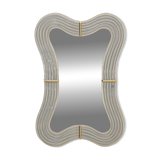 Ondae – Sculptural Mirror in Brass and Murano Glass