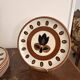 Lot 7 Flat Plates Boch Louvière Kimono Tulip Brown Flowers Vintage