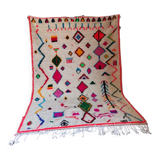 Moroccan Berber carpet azilal multicolored and fluorescent