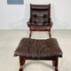 Vintage norwegian leather seista chair & ottoman by ingmar relling