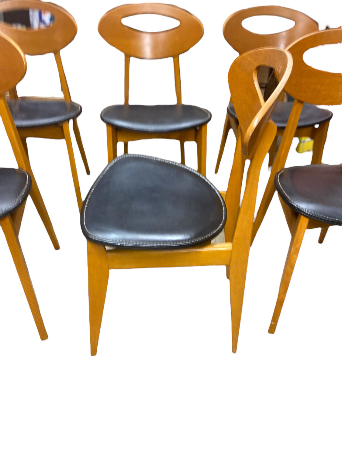 Set of 6 Scandinavian Roger Landault chairs produced by sentou