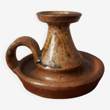 Bougeoir en céramique grès vintage poterie handmade décoration esprit campagne scandinave
