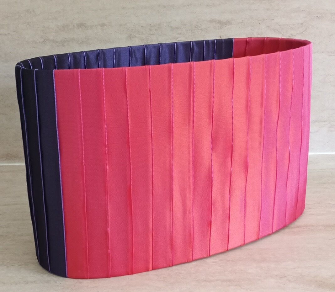 Pink and purple moiré lampshade