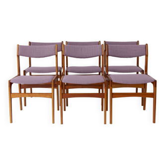 6 chaises vintage du milieu du siècle, 1960, Danoise, Teck, Set de 6