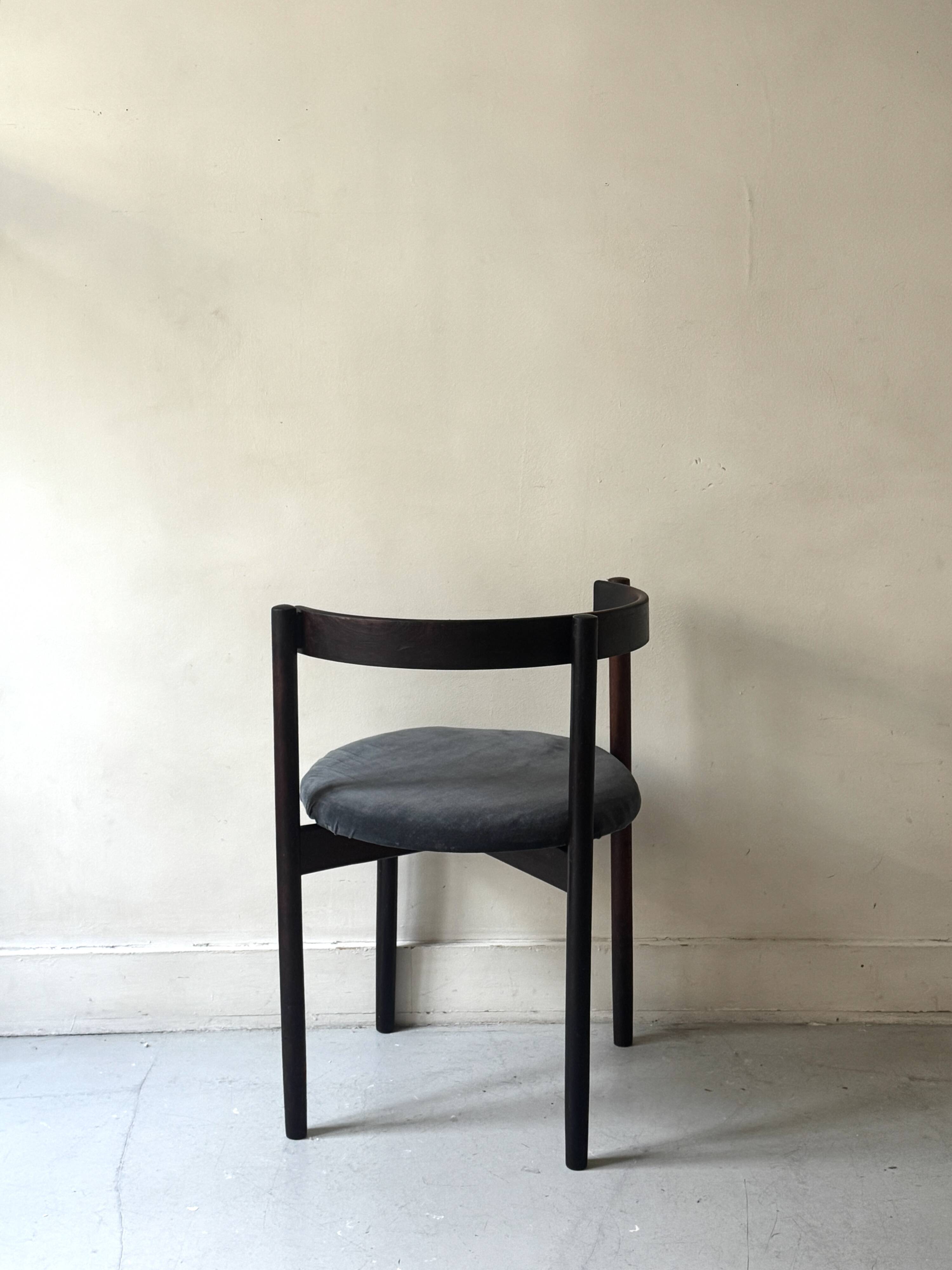 Round chair in rosewood by Hugo Frandsen for Børge M.S., Denmark 1970