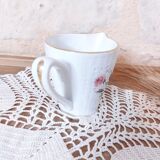 Pot à lait Luneville KG France, décor roses rose