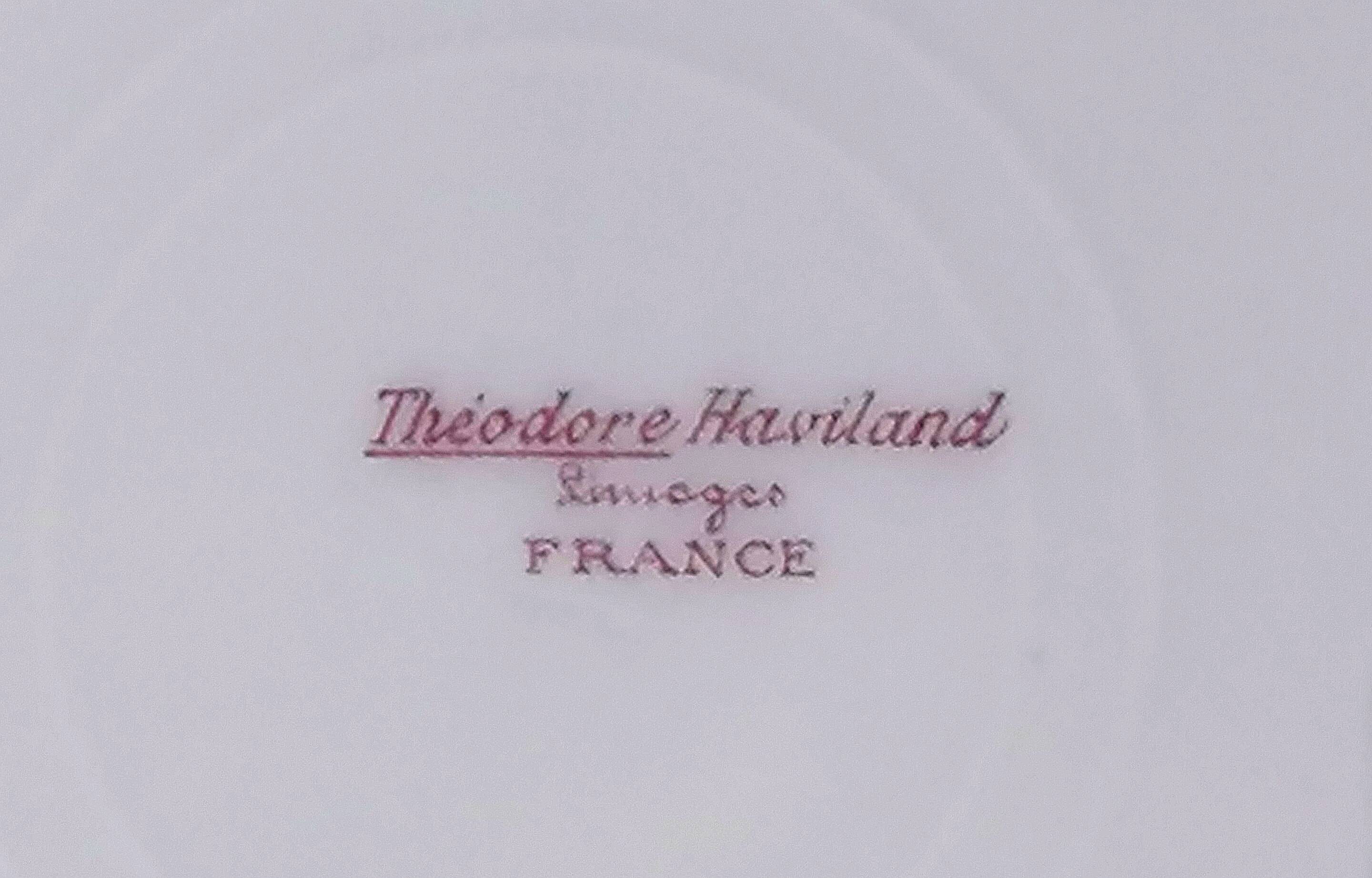 4 assiettes Théodore Haviland porcelaine Limoges