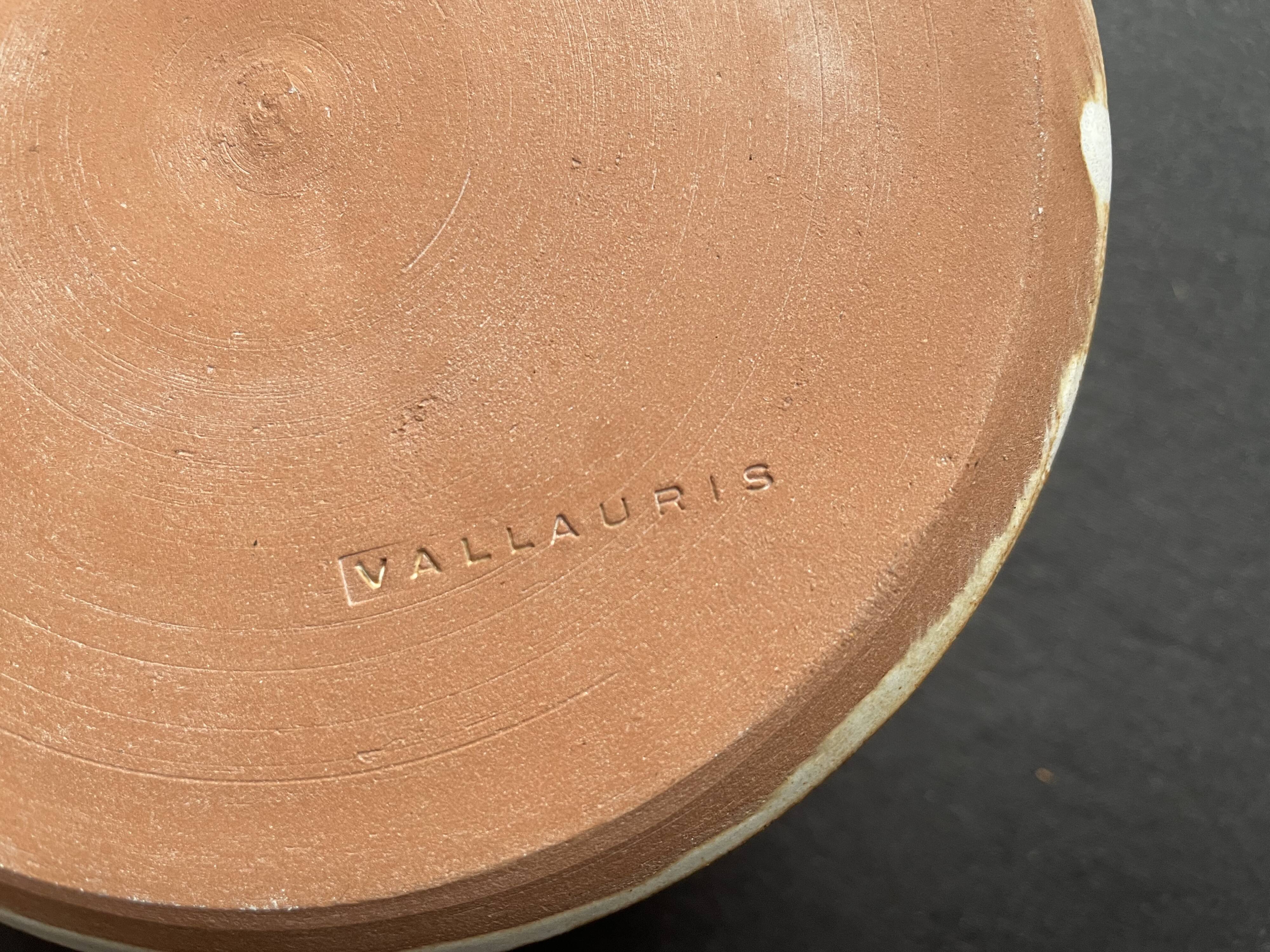 Pot with lid in stoneware vallauris