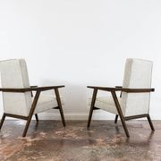 Vintage minimalist armchairs, Poland, 1960s, Set Of 2