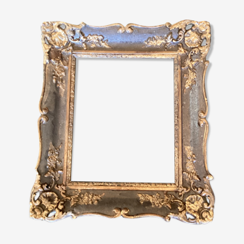 Old frame in wood and gilded stucco total dimension