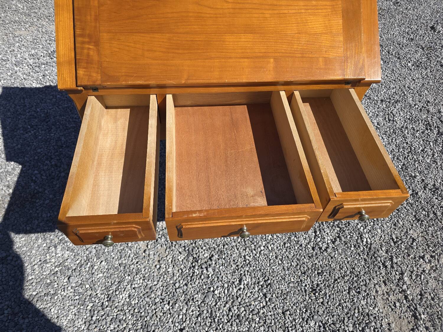 Cherry wood slant-top desk
