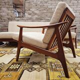 Danish teak Scandinavian sofa armchair set 1960