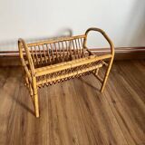 Rattan magazine rack