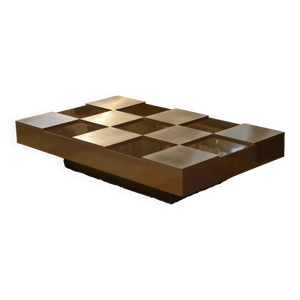 Table basse design damier