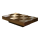 Designer coffee table with a checkerboard pattern attributed to Roberto Monsani 1970s.
