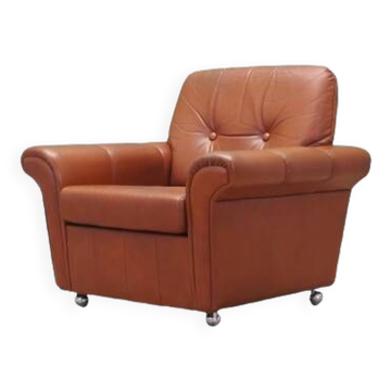 Leather armchair, Danish design, 1960s, production: Denmark