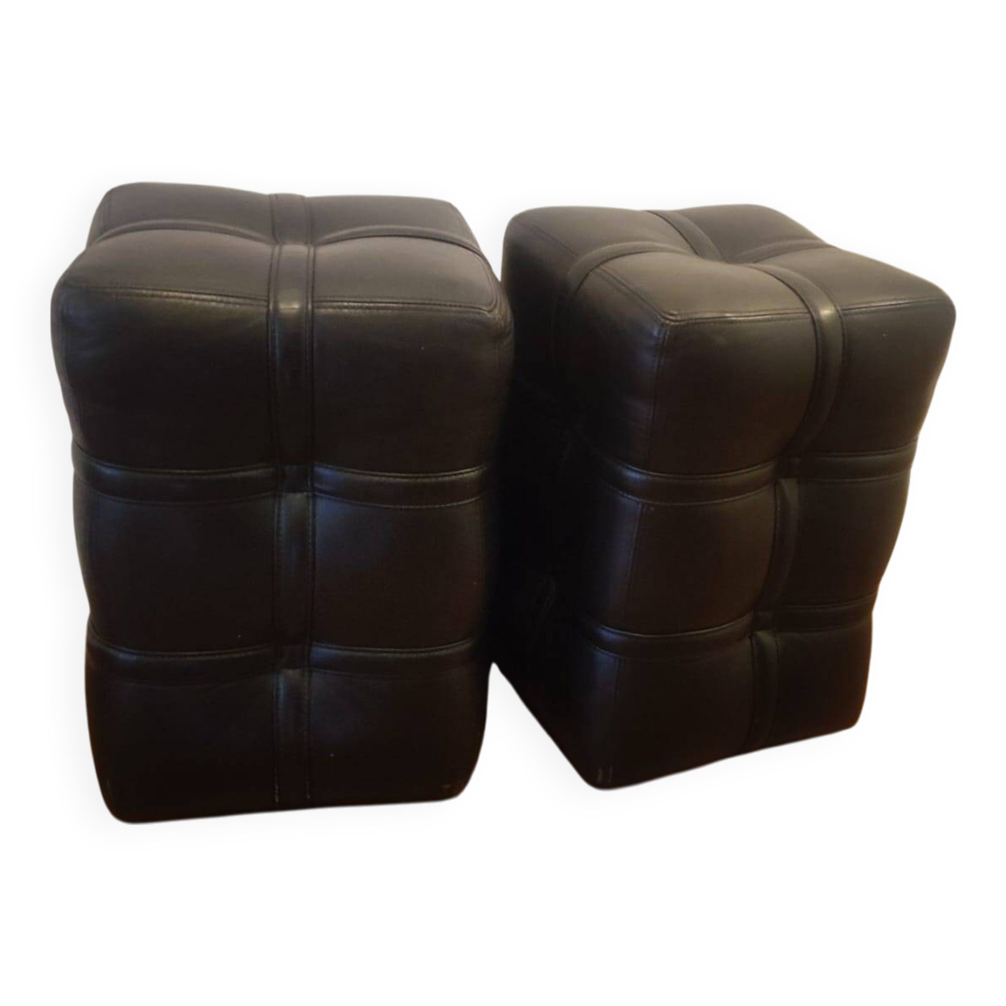 Pair of Calfskin Stools - Retro & Vintage