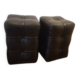 Pair of Calfskin Stools - Retro & Vintage