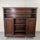 Large vintage wooden bookcase