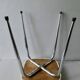 60s tabouret with tapered chrome feet