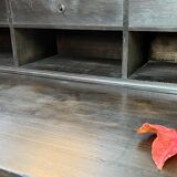 Flat desk louis philippe style in blackened pear tree