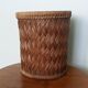 Panier cylindrique haut en osier, cache-pot ou corbeille à papier