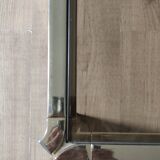 Table basse laiton plateau verre fumé