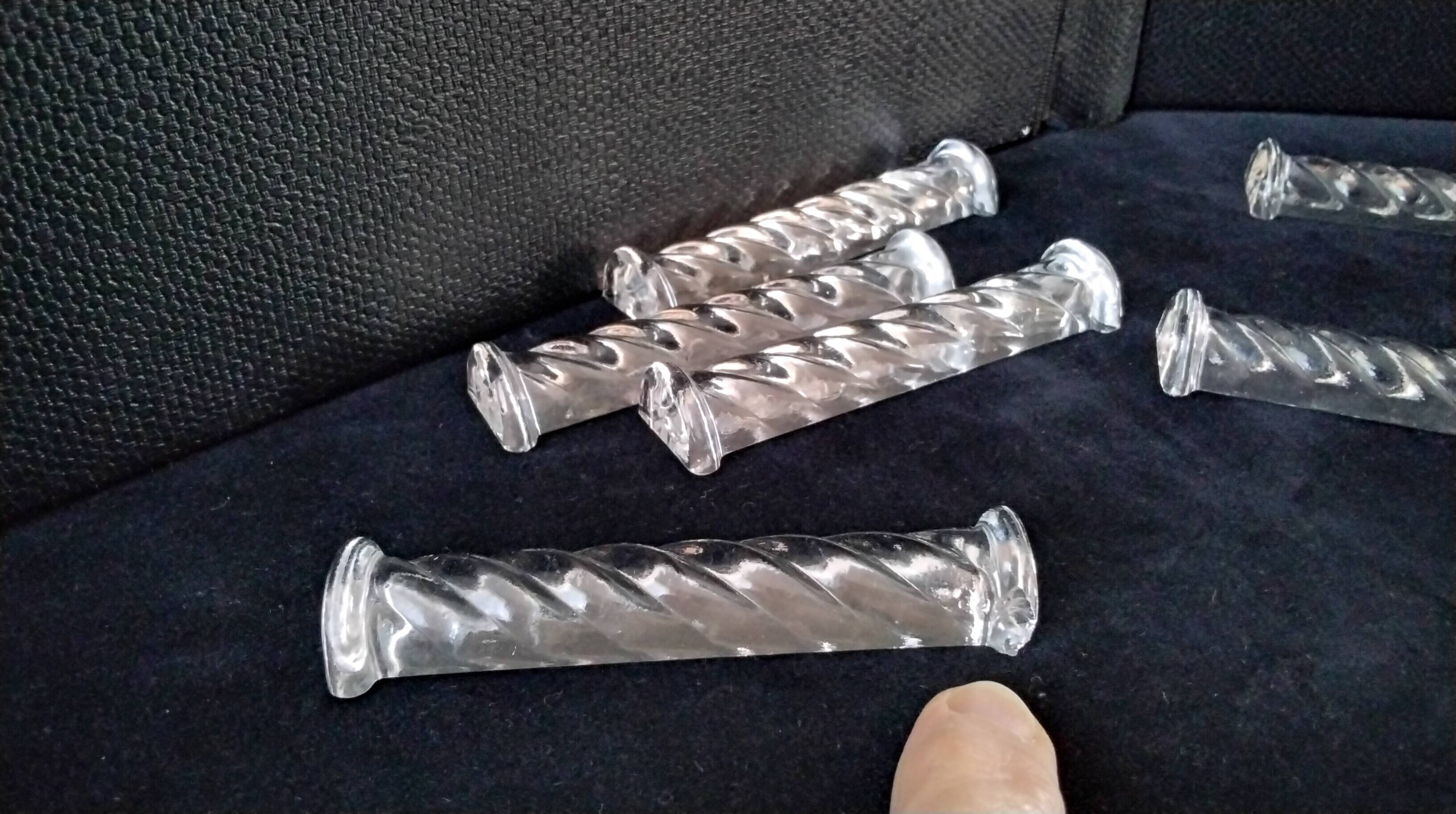 Set of 6 Hungarian crystal knife rests