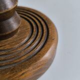 Charles Dudouyt style turned wood table lamp