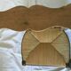 Pray god in massive cherry tree, 20th century straw bottom Prayer chair