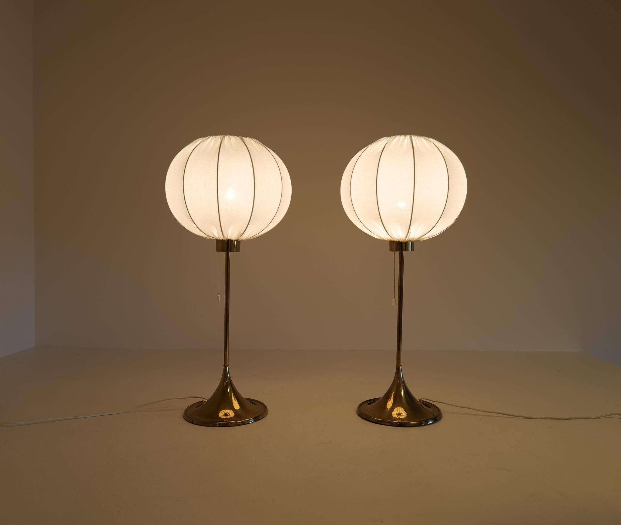 Pair of Bergboms B-024 table lamps mid-century, 1960s, Sweden