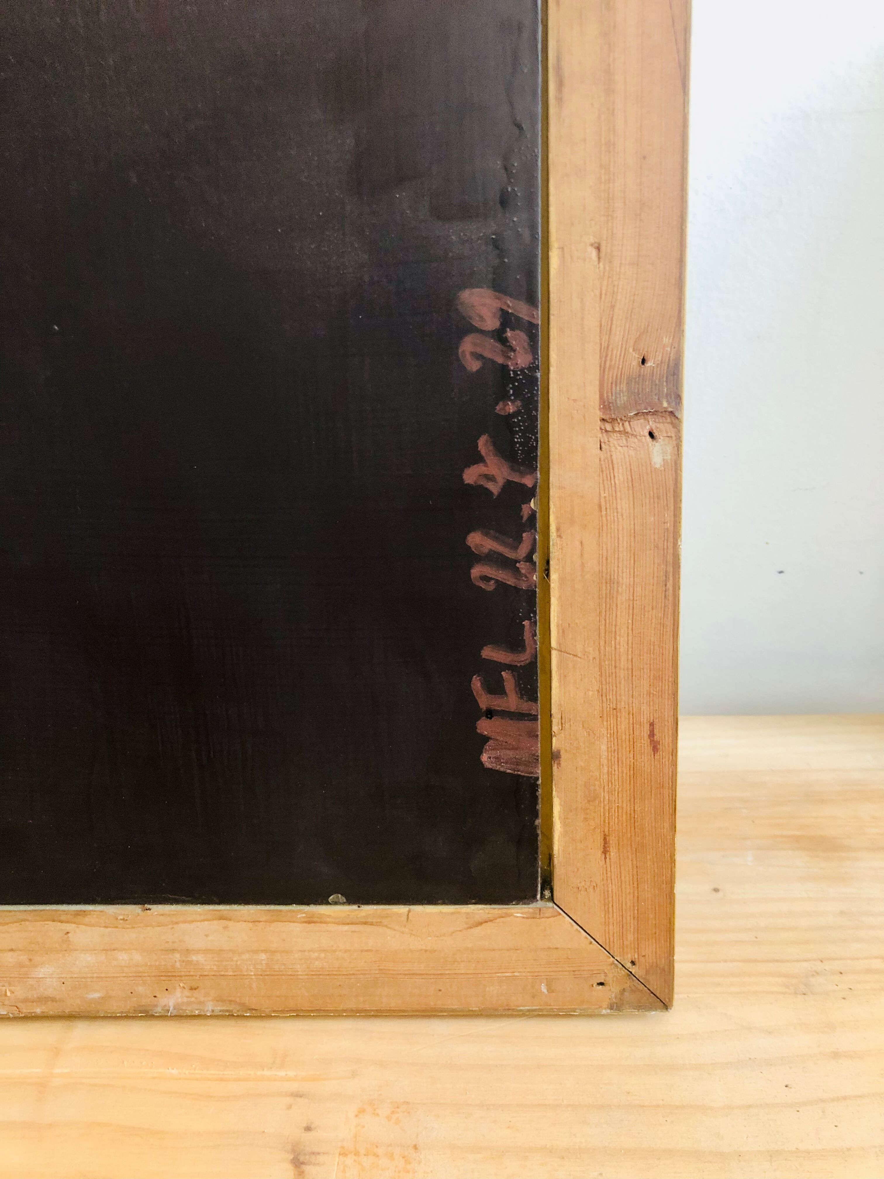 Old mirror in wood and gilded stucco, 114 x 93 cm