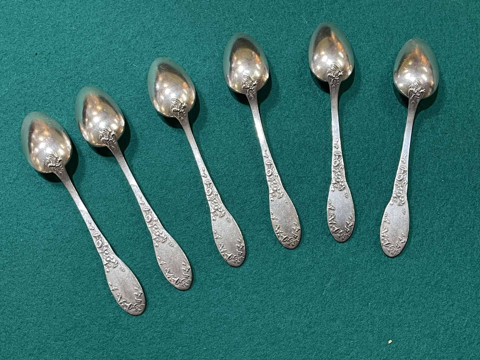 Box of 6 small Boulenger silver-plated spoons from the 1930s.
