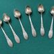 Box of 6 small Boulenger silver-plated spoons from the 1930s.