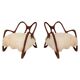 Paire de fauteuils sculpturaux en bois, Italie