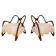 Paire de fauteuils sculpturaux en bois, Italie